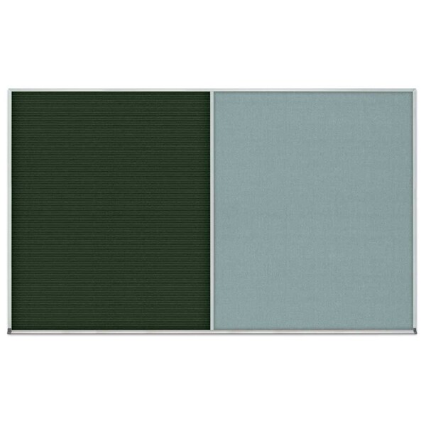 Enclosed Corkboard, 1 Door, 24"x36", 4" Fra, UV3401-BLACK-BLACK